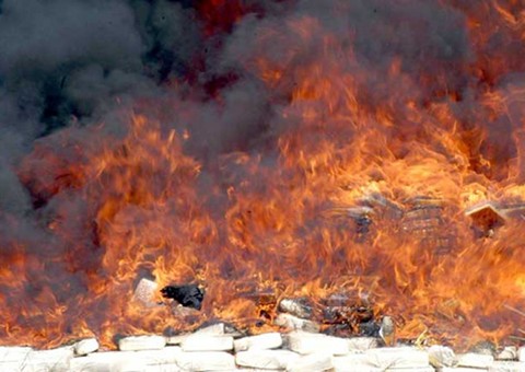 Federal incinera quatro toneladas de droga avaliada em R$ 500 milhões