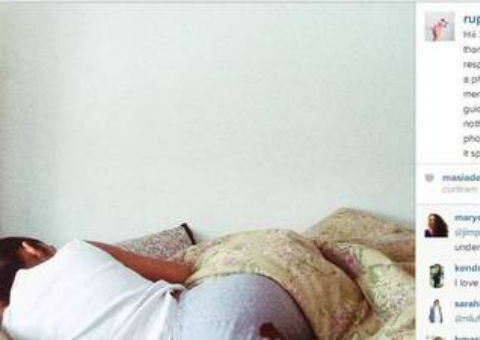 Mulher posta foto onde aparece menstruada e Instagram tira a imagem do ar; veja