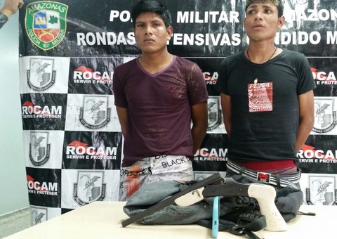 Homem que carregava espingarda dentro da mochila é preso pela Rocam