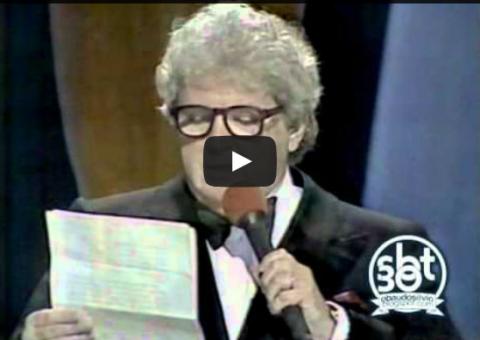 Momento histórico em que Jô Soares desabafa contra a Globo, em 1987