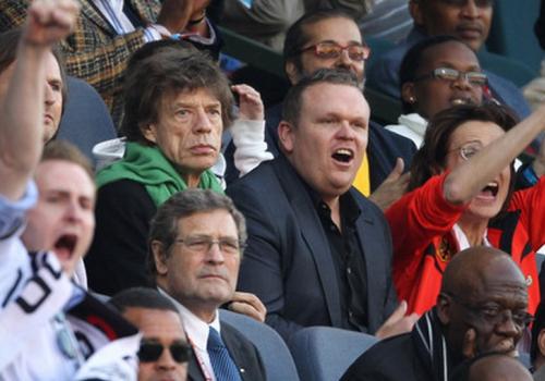  Pé frio à distância, Mick Jagger desejou boa sorte para Inglaterra antes do jogo