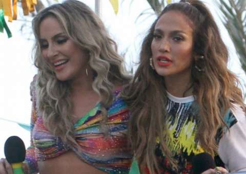  Claudia Leitte ensina Jennifer Lopez a sambar em clipe da Copa do Mundo 