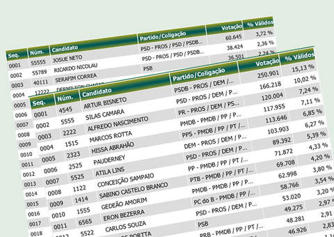 Confira voto a voto cada candidato a deputado no Amazonas
