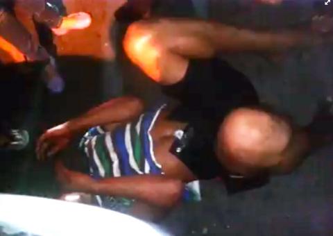 Ladrão se dá mal em assalto e apanha de populares na Cidade Nova. Veja vídeo