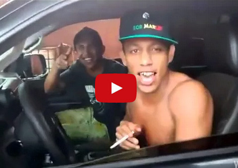 Funcionários de lava jato resolvem tirar onda com viatura da PM e se dão mal