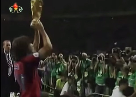 Vídeo mostra Coréia do Norte campeã da Copa do Mundo no Brasil