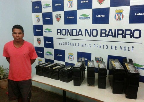 Em Lábrea, homem que roubou as baterias da torre da Vivo é preso