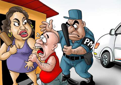 Marido violento chora para voltar a viver com a mulher,  mas é preso