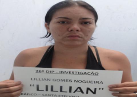 Lilian é presa com drogas no Santa Etelvina