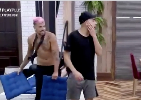 A Fazenda: Lipe dá almofadada em Lucas e internautas pedem expulsão