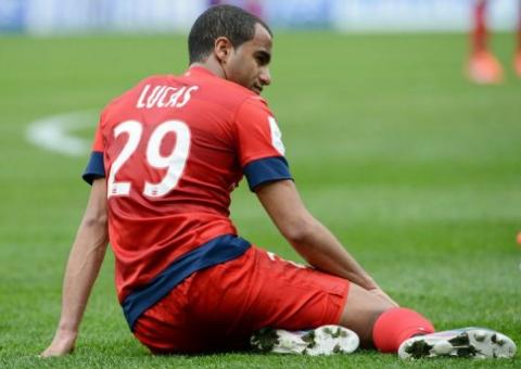 Lucas fora da partida de domingo do PSG