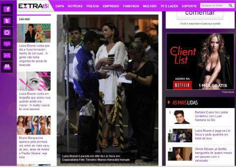 Luiza Brunet é pega pela Lei Seca e se recusa a fazer teste do Bafômetro