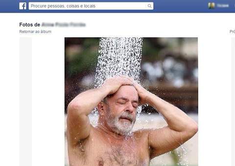 Após vitória da presidente Dilma,  Lula tira a roupa  para se refrescar
