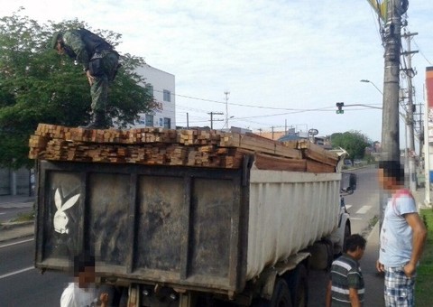 Madeira extraída ilegamente em Manacapuru é apreendida
