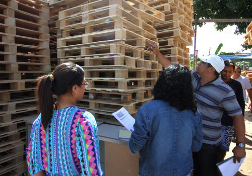 Prefeitura autua fábrica e apreende paletes no Distrito Industrial II