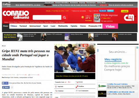 Mortes por gripe H1N1 em Manaus repercutem na Europa