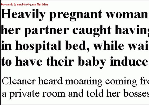 Grávida faz sexo na cama do hospital