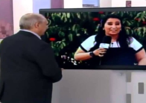 Marcelo Rezende culpa Fabíola por queda na audiência e zomba da repórter