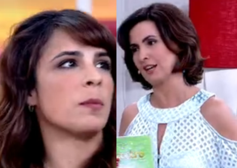 Fátima Bernardes dá bronca em atriz durante "Encontro"