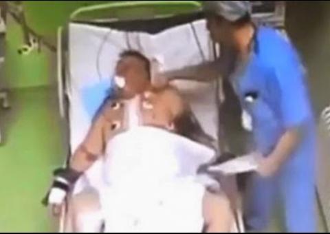 Médico é flagrado batendo em paciente na UTI