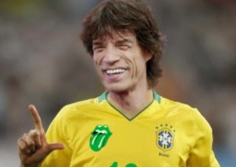   Mick Jagger está no Mineirão torcendo para o Brasil