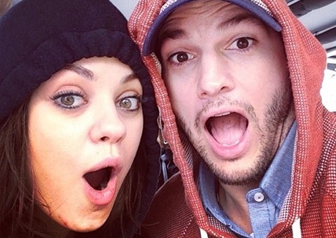Ashton Kutcher e Mila Kunis aparecem pela primeira vez em fotos com a filha