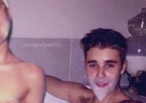 Miley Cyrus 'protesta' contra censura a mamilos e posta 'foto' nua com Justin Bieber na banheira