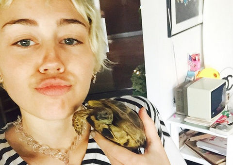 Sem sutiã, Miley Cyrus comemora 'Dia da Maconha' com foto sugestiva
