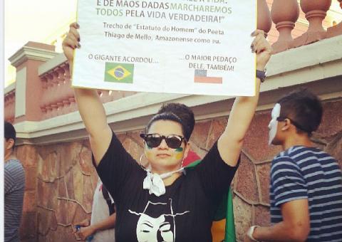 As imagens registradas pelos próprios manifestantes em Manaus