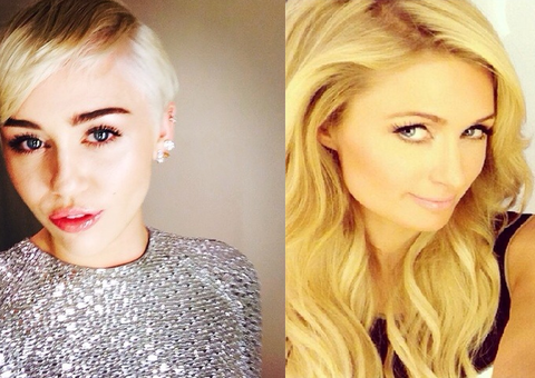 Miley Cyrus é flagrada aos beijos com Paris Hilton