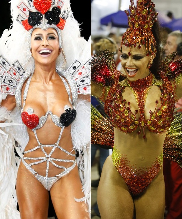   Musas do Carnaval, Sabrina Sato e Viviane Araújo se beijam na Sapucaí