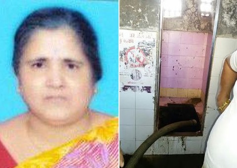 Mulher morre ao cair em fossa de 9 metros após usar banheiro público