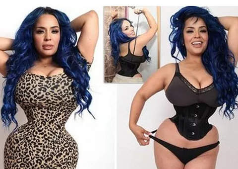 Jovem realiza o sonho de ter a cintura de desenho animado