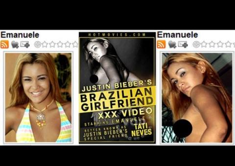 Site diz que brasileira que dormiu com Justin Bieber já fez pornô. Veja a prova