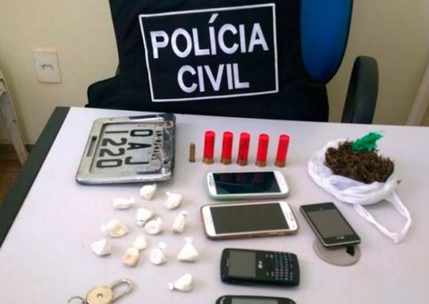 Em Nova Olinda, polícia prende família envolvida com o tráfico