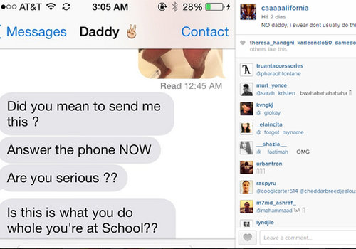 Estudante manda foto nua para o pai por engano