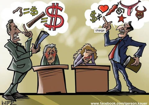 Orgasmos jurídicos da intimidade de um casal