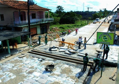 Construção de galerias para escoamento de água está em fase final