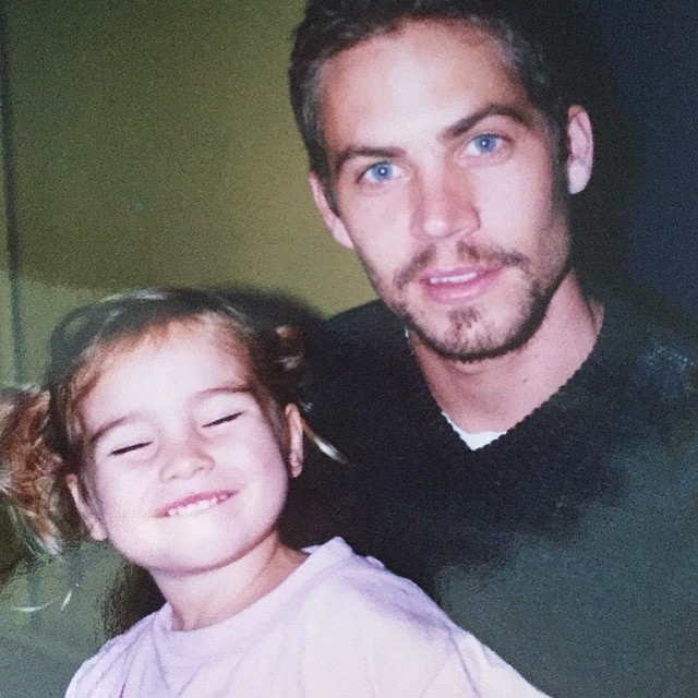 Filha de Paul Walker, de 'Velozes e Furiosos', homenageia pai em fotos