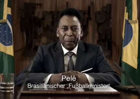 Em comercial, Pelé pede para Alemanha ‘jogar menos’ para Brasil ganhar Copa