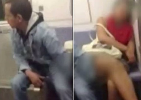 Homem é flagrado abusando de mulher que dormia no metrô; passageiro que filmou também apanhou