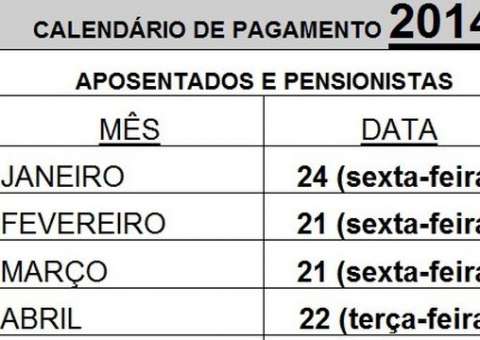 Manaus Previdência define calendário de pagamento de 2014