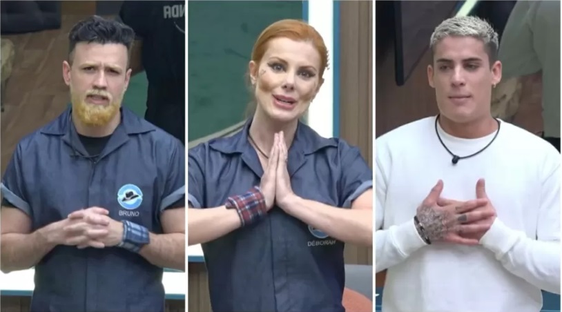 Bruno, Deborah e Tiago se enfrentam na 1ª roça em A Fazenda