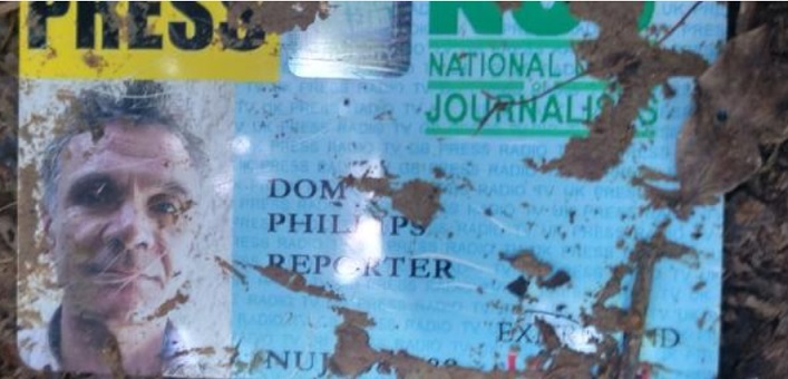 Documentos de Dom Phillips e Bruno são encontrados no Vale do Javari