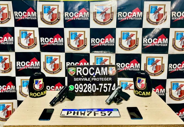 Grupo é preso com armas e carro roubado em Manaus