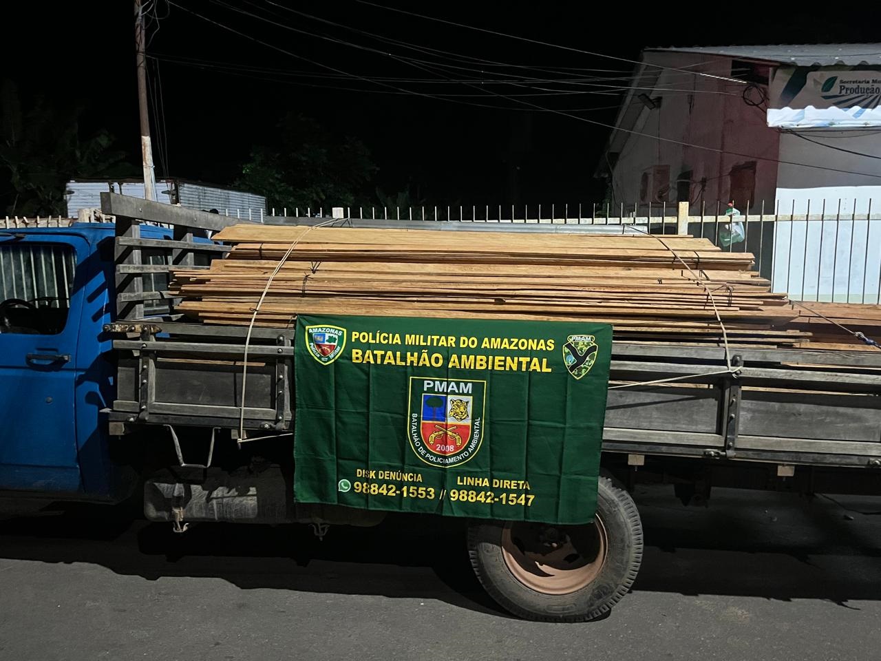 Madeira avaliada em R$ 45 mil é apreendida na rodovia AM-070