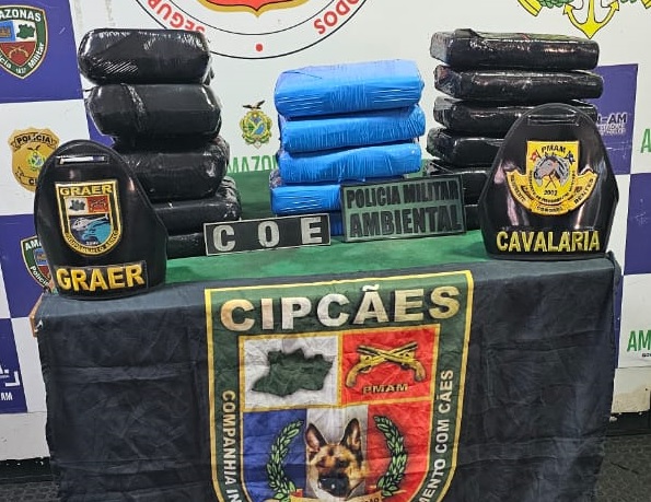 Mais de 30kg de drogas avaliados em R$1,5 milhão são apreendidos em Coari