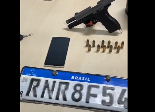 Pistola roubada de PM é recuperada e três suspeitos são presos em Manaus