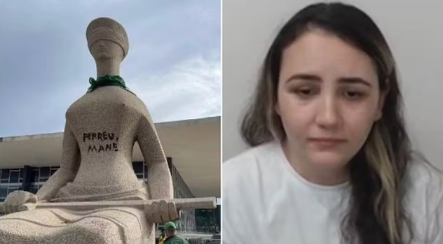 STF marca julgamento da pichadora de estátua no 8 de janeiro