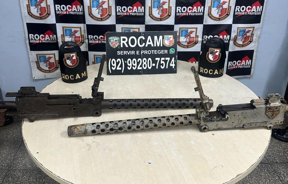 Homem preso com duas metralhadoras é sargento da PM em Manaus